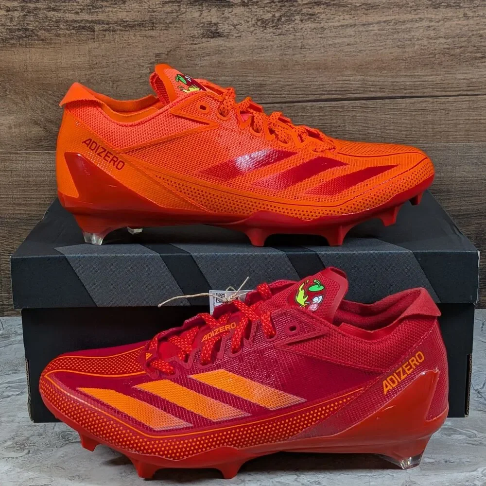 Adidas Adizero Electric Snack Attack Men's 8 Chili Red Orange Cleats IE4402